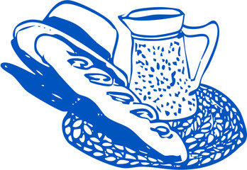 Bread slice with textured crust and soft inner lines