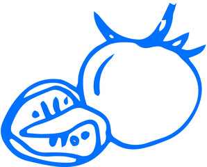 Two apples—one whole, one sliced—minimal and clean