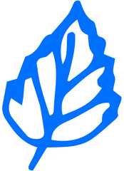 Single leaf illustration with vein pattern