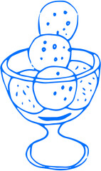 Popsicle with drip marks and sharp edges