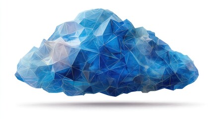 Fototapeta premium Abstract geometric cloud shape graphic design