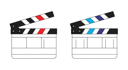Two Movie Production Clapboards Ready for Action Recording the Moment