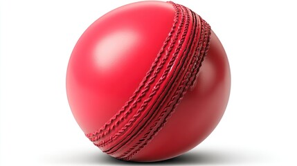Red cricket ball studio shot