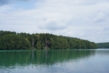 Panoramablick auf die Insel Großer Werder im Liepnitzsee 