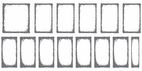 Grunge frame border texture on isolate background. Old grunge frame with dust texture.  Texture black frame old grunge square frame.