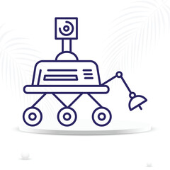 Moon Rover Robot Space Exploration Icon