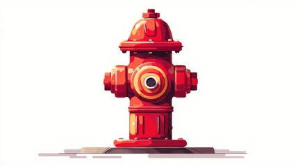 Fototapeta premium Colorful fire hydrant illustration