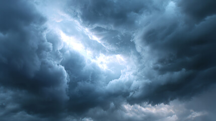 Dramatic storm clouds gathering in the sky, creating a moody atmosphere filled with tension and anticipation.