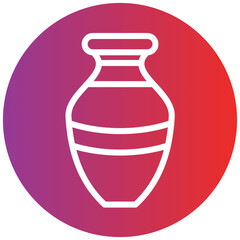 Vase Line Icon Style