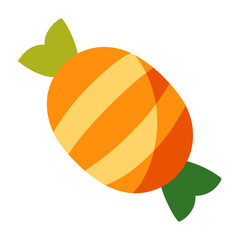 a halloween color candy on white background