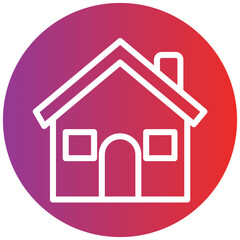 House Line Icon Style