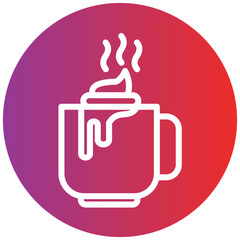 Hot Chocolate Line Icon Style