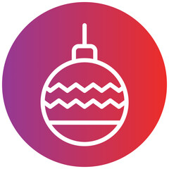 Bauble Line Icon Style