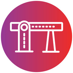 Toll Road Line Icon Style