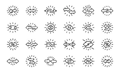  Collection of Glowing Digital Marketing, Communication, and Business Icons