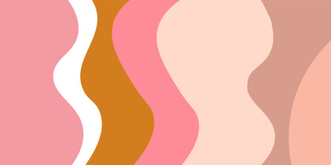 Wavy Abstract Gradient Background in Warm Tones. Soft abstract waves in warm pink, orange, and nude gradients. Perfect for modern design, feminine themes,