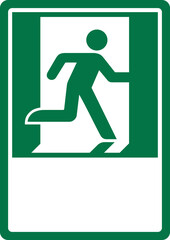 emergency and first aid safety signs_emergency exit (right hand) your custom message here portrait size a4/a3/a2/a1 