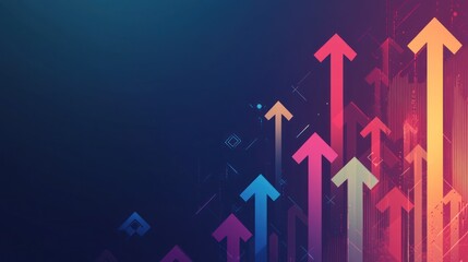 Abstract graphic design of upward trend