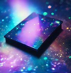 tablet pc on blue background