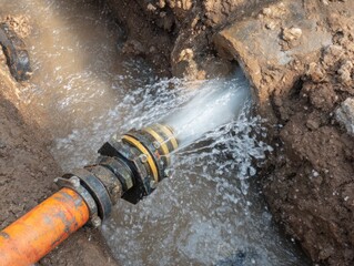 Water leak repair outside trench