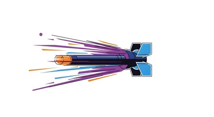Abstract, minimalist illustration of a nuclear bomb, dynamic composition, clean lines, vibrant color palette. atomic bomb, explosion, weapon, war, dynamic, clean lines, vibrant colors, modern art

