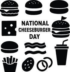 cheeseburger, burger, sandwich, food icon, fast food, 