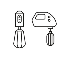 electric hand whisk icons vector illustration