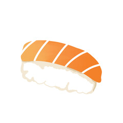 Salmon Sushi Nigiri Clipart – Minimal Style PNG