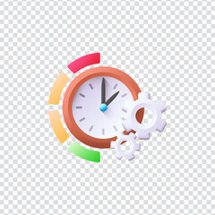 Time management productivity vector icon