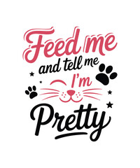 Cat T-Shirt Design Bundle – Cute, Funny, and Sassy Kitty Quotes with Cartoon Cats, Paw Prints, Meow Elements – Ideal for Sublimation, Apparel, Stickers, and Print-on-Demand Projects