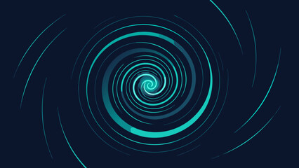 digital vortex spiral glowing lines