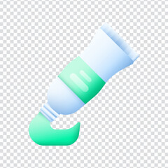 Dental toothpaste tube vector illustration