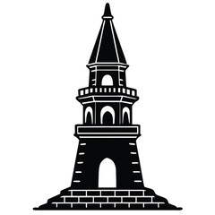 Tower vector silhouette Single collection 