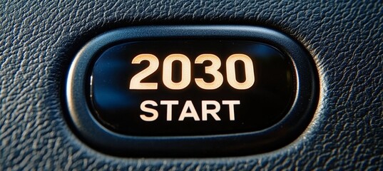 Illuminated Car Start Button Design Symbolizing Future Automotive Technology and Innovation Trends