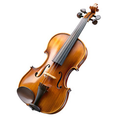 Fototapeta premium A polished wooden violin, a classic string instrument, ready to produce beautiful music