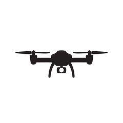 Drone Icon Silhouette Vector isolated background