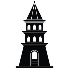 Tower vector silhouette Single collection 