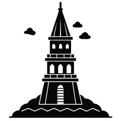 Tower vector silhouette Single collection 