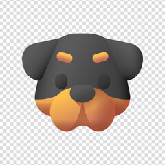 Rottweiler dog breed vector illustration