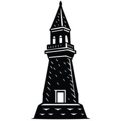 Tower vector silhouette Single collection 