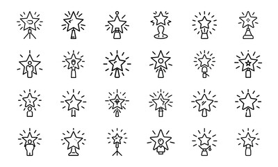  Collection of Glowing Digital Marketing, Communication, and Business Icons