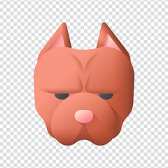 Pitbull Terrier dog breed vector