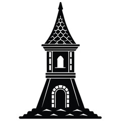 Tower vector silhouette Single collection 