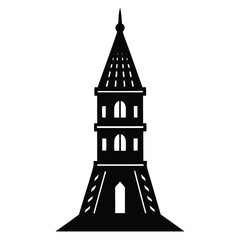Tower vector silhouette Single collection 