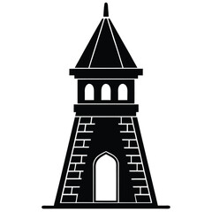 Tower vector silhouette Single collection 