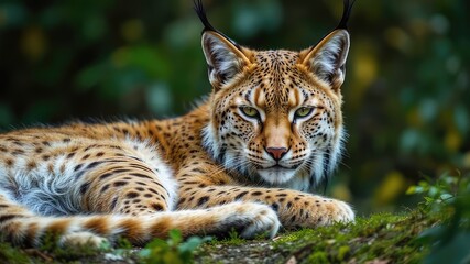 Obraz premium Lynx in the Wild, Focused Gaze