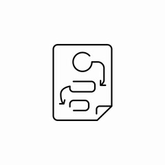 business process plan icon sign vector