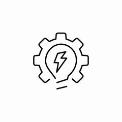 idea gear innovation icon sign vector