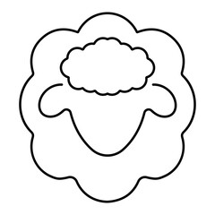 lamb icon on white background, vector illustration.