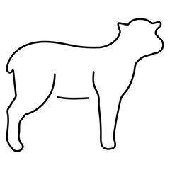 lamb icon on white background, vector illustration.